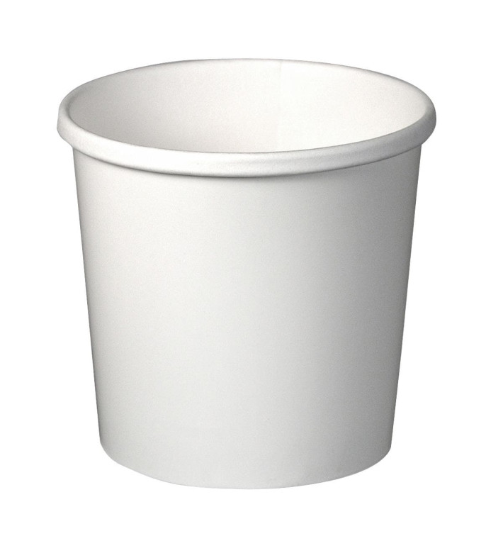 Tarrina de Cartón Blanca para Sopa 12 Oz (25 Uds)