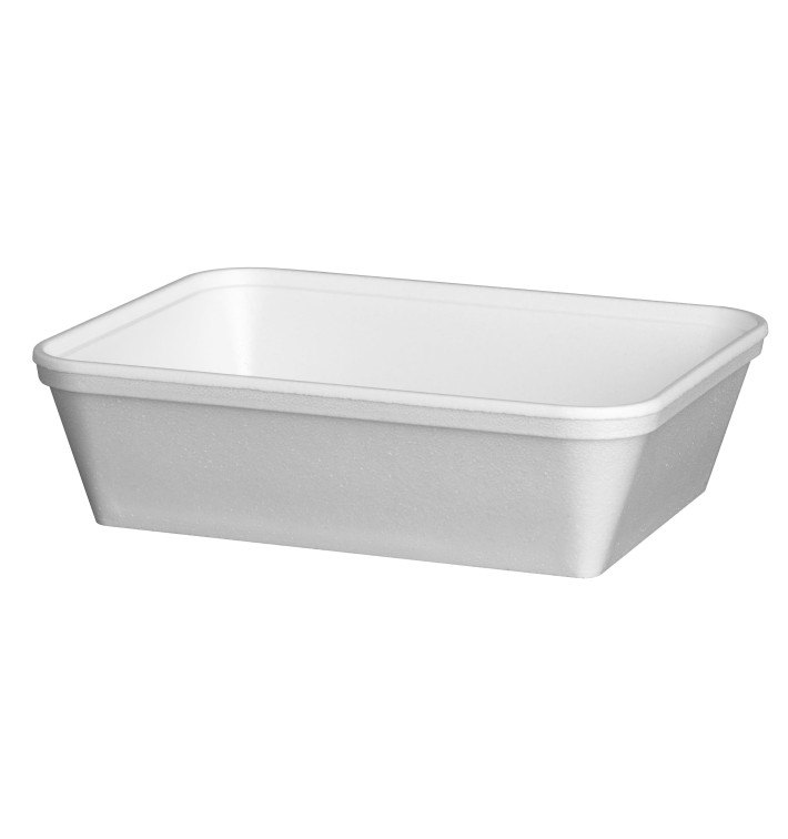 Tarrina Rectangular Isotermica Blanca 740ml (25 Uds)