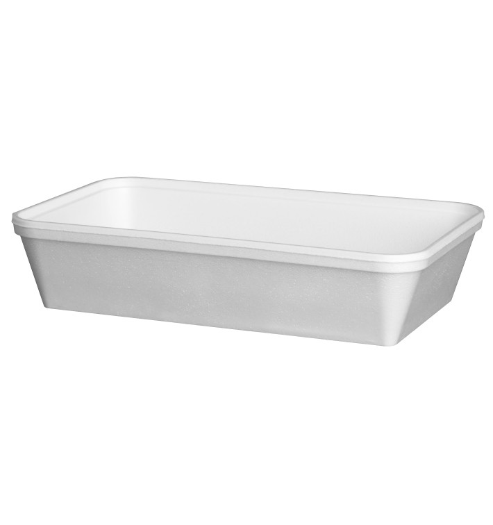 Tarrina Rectangular Isotermica Blanca 970ml (25 Uds)