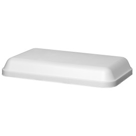 Tapa para Tarrina Rectangular Isotermica Blanca 970ml (200 Uds)