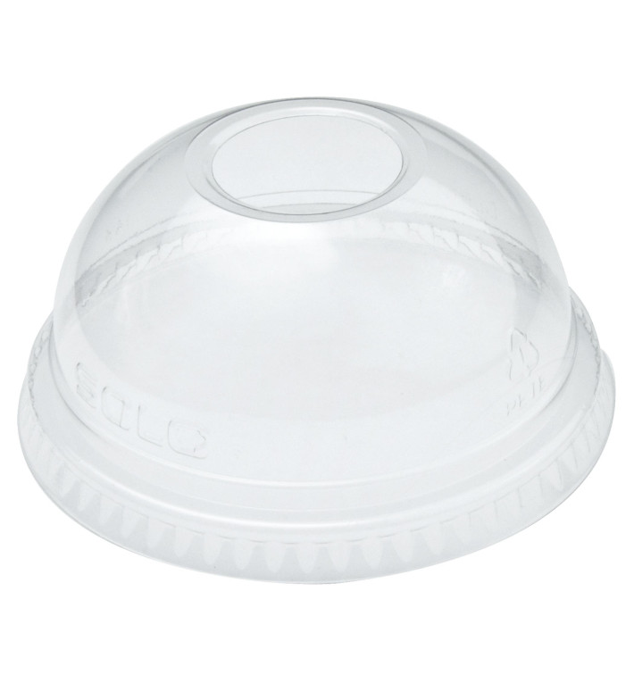 Tapa Cúpula Agujero Vaso PET Solo Ultra Clear 9Oz Alto y 10Oz (1000 Uds)