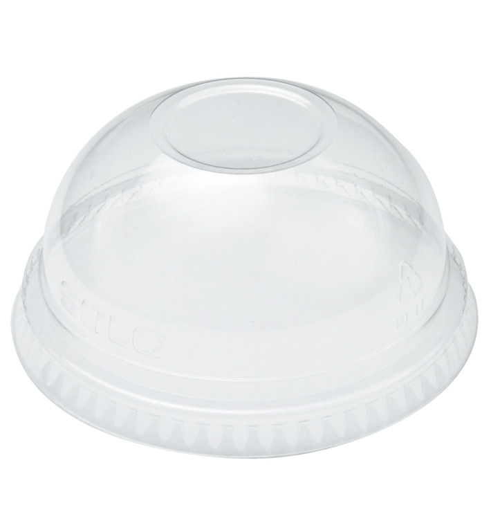 Tapa Cúpula Sin Agujero Vaso Solo Ultra Clear 9Oz Alto y 10Oz (1000 Uds)