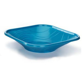 Plato de Plastico PP "X-Table" Cuadrado Turquesa 230mm (120 Uds)
