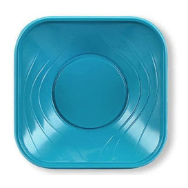 Plato de Plastico PP "X-Table" Cuadrado Turquesa 230mm (120 Uds)