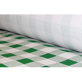 Mantel de Papel Rollo Cuadros Verdes 1x100m. 40g (1 Ud)