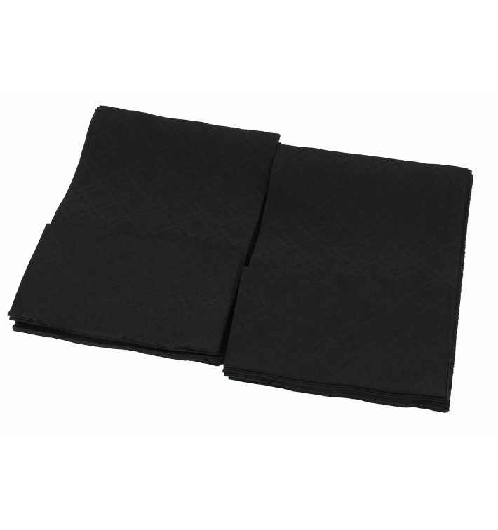 Servilletas de Papel Miniservis Negro 17x17cm (160 Uds)