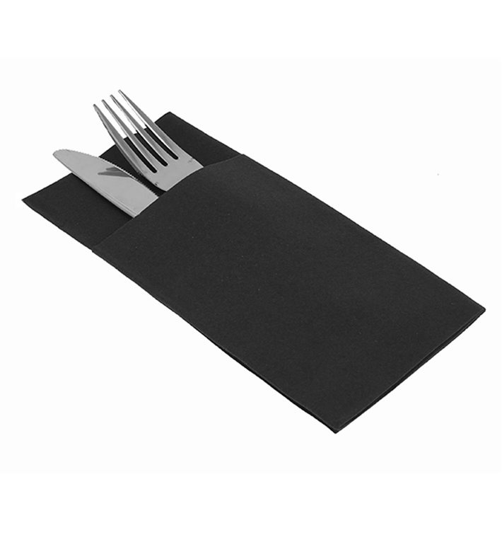 Servilleta Kanguro Airlaid Negro 40x40cm (30 Uds)