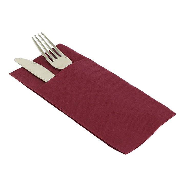 Servilleta Kanguro Airlaid Burdeos 40x40cm (30 Uds)