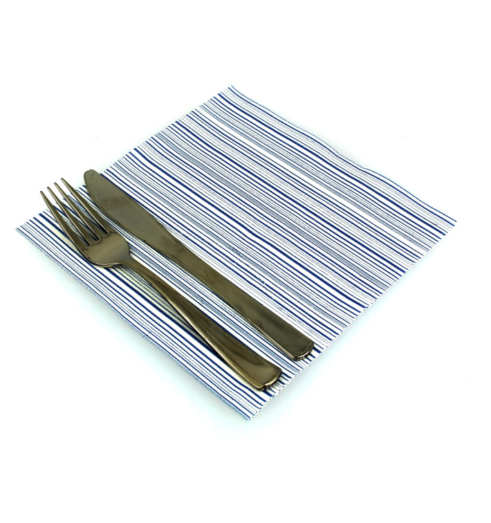 Servilleta Airlaid "Basic" Azul 40x40cm (50 Uds)