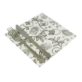 Servilleta Airlaid Blanca "Cachemir" 40x40cm (50 Uds)