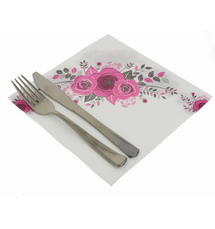 Servilleta Airlaid "Bouquet" 40x40cm (50 Uds)