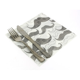 Servilleta Airlaid "Bigotes" 40x40cm (50 Uds)