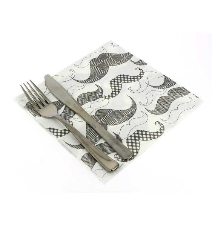 Servilleta Airlaid "Bigotes" 40x40cm (50 Uds)