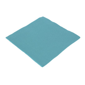 Servilleta Papel Turquesa Punta-Punta 40x40cm (50 Uds)