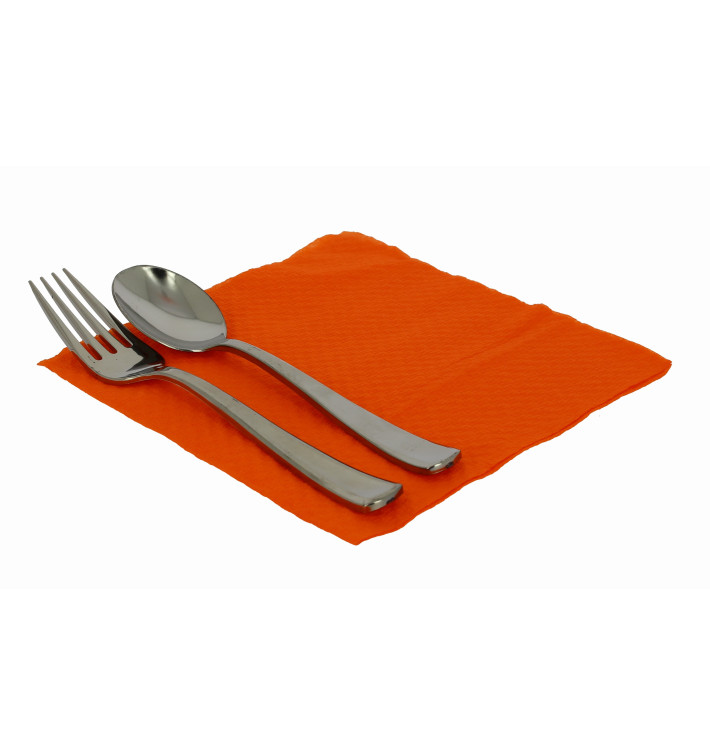 Servilleta de Papel Naranja 33x33cm 1 Capa (70 Uds)