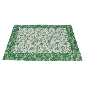 Mantel Individual Papel 30x40cm "Cachemir" Verde 50g (2500 Uds)