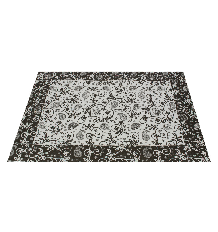 Mantel Individual Papel 30x40cm "Cachemir" Negro 50g (2500 Uds)