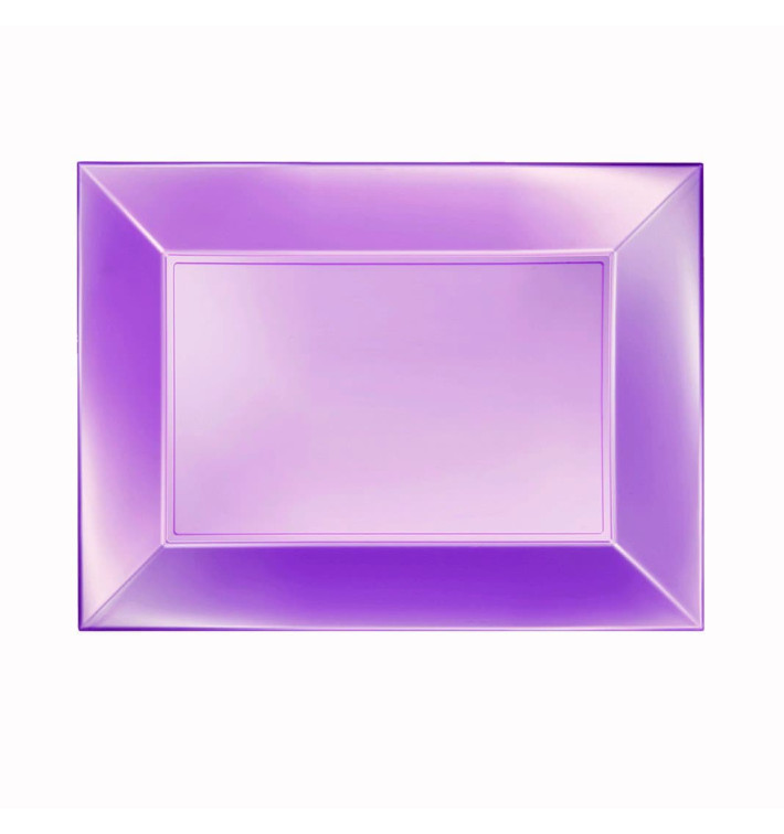 Bandeja de Plastico Violeta Nice Pearl PP 280x190mm (120 Uds)