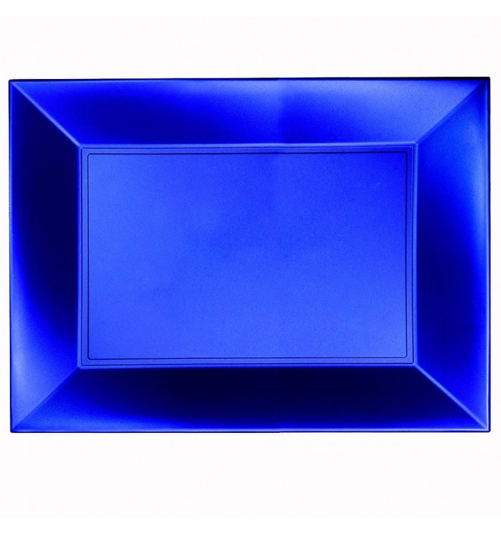 Bandeja de Plastico Azul Nice Pearl PP 345x230mm (6 Uds)