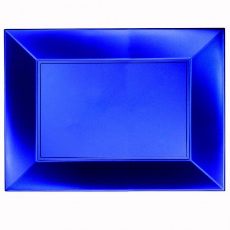 Bandeja Reutilizable PP Azul Nice Pearl 34,5x23cm (6 Uds)