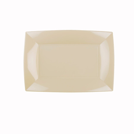 Bandeja Reutilizable PP Crema Nice 28x19cm (12 Uds)