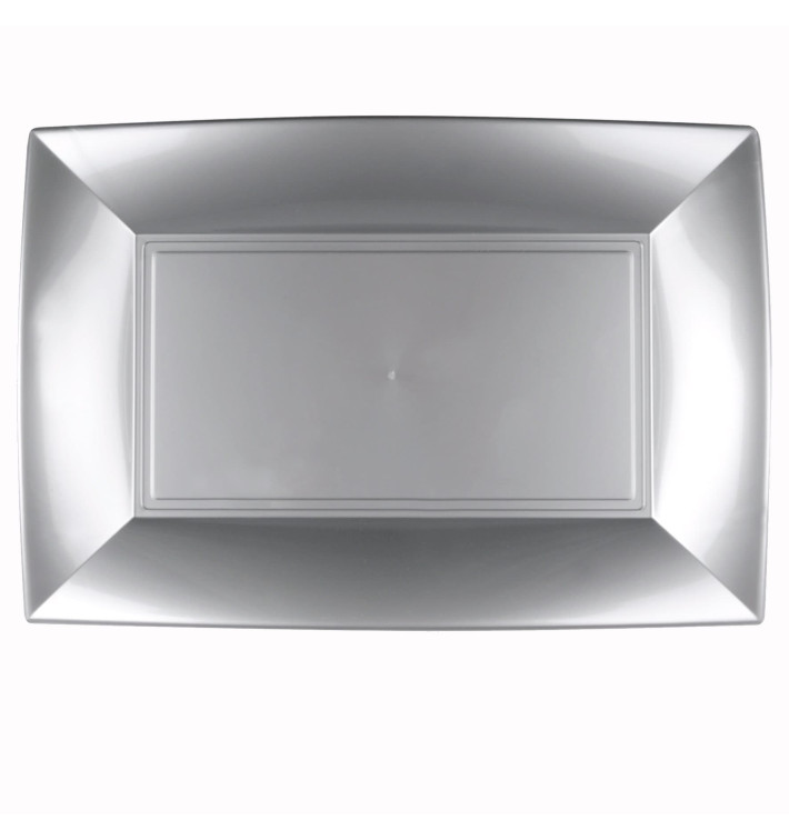 Bandeja de Plastico Gris Nice PP 345x230mm (6 Uds)