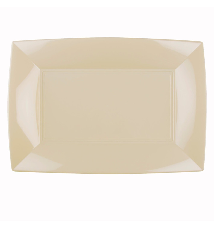 Bandeja de Plastico Crema Nice PP 345x230mm (6 Uds)