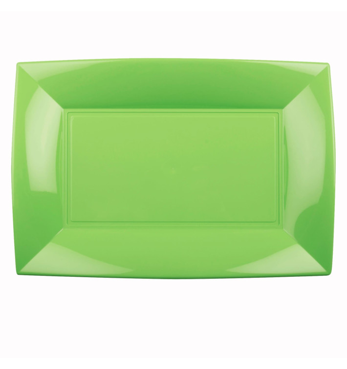Bandeja de Plastico Verde Lima Nice PP 345x230mm (6 Uds)