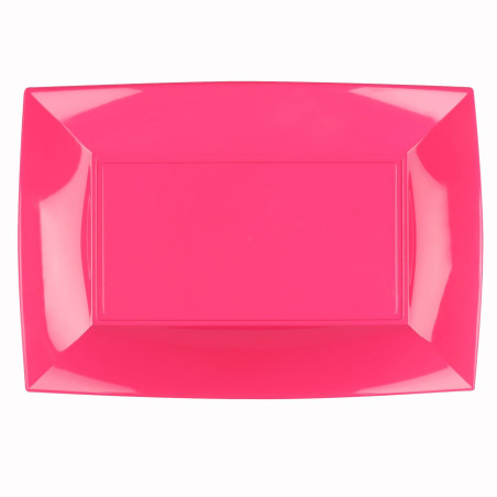 Bandeja Reutilizable PP Fucsia Nice 34,5x23cm (6 Uds)