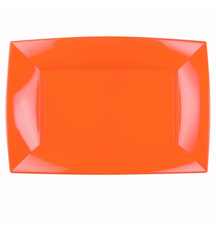Bandeja de Plastico Naranja Nice PP 345x230mm (6 Uds)