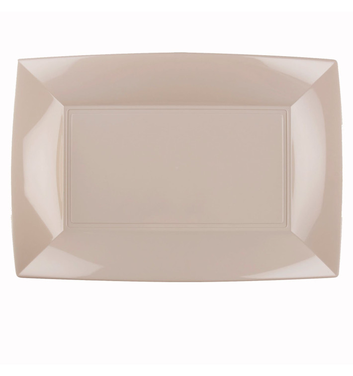 Bandeja de Plastico Beige Nice PP 345x230mm (30 Uds)