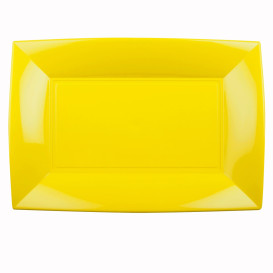 Bandeja de Plastico Amarillo Nice PP 345x230mm (6 Uds)