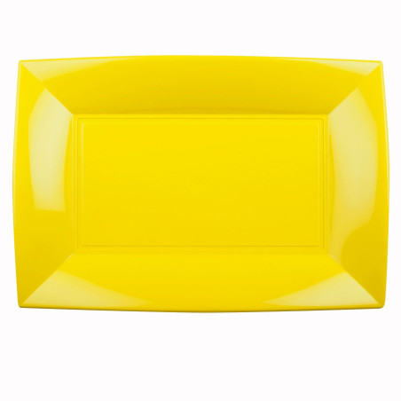 Bandeja Reutilizable PP Amarillo Nice 34,5x23cm (6 Uds)