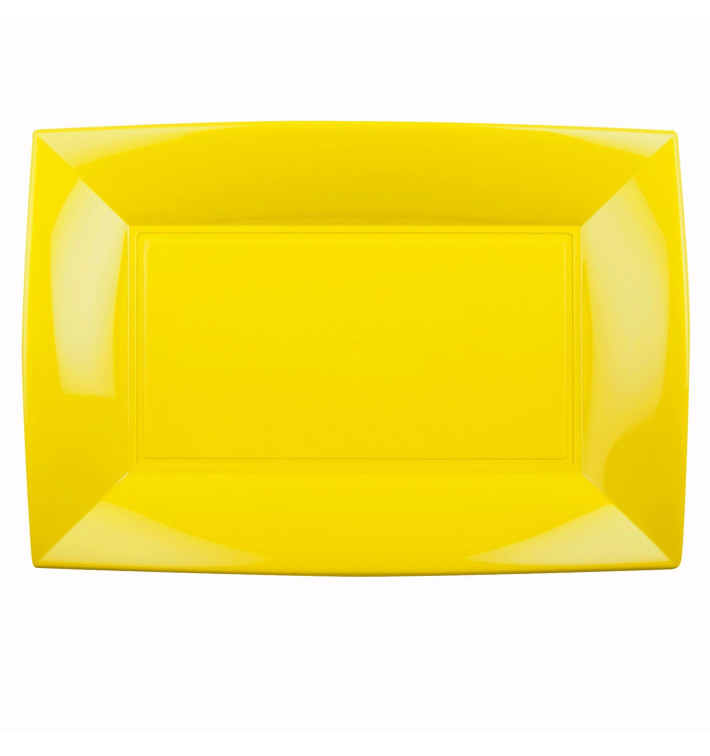 Bandeja de Plastico Amarillo Nice PP 345x230mm (30 Uds)