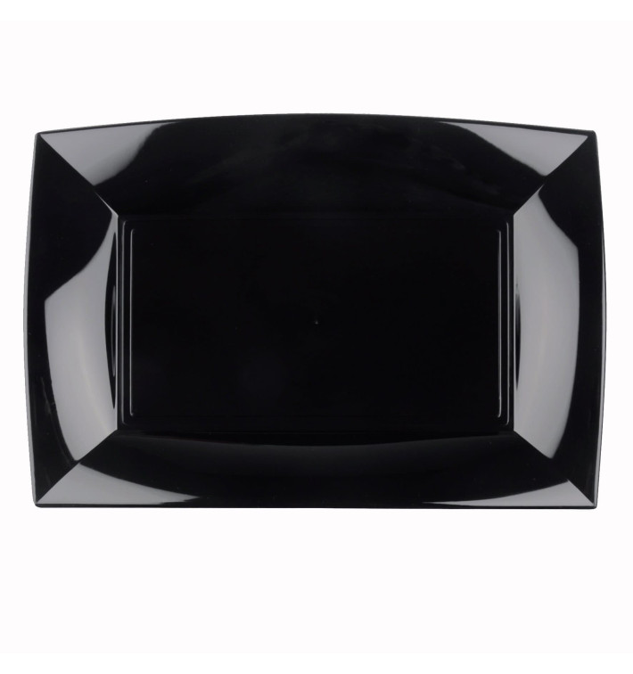 Bandeja de Plastico Negro Nice PP 345x230mm (6 Uds)