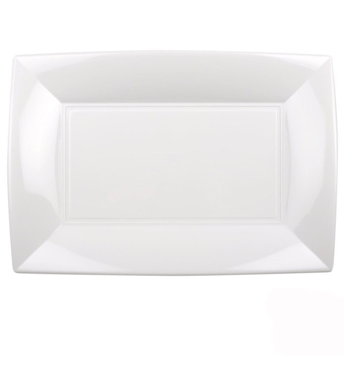 Bandeja de Plastico Blanco Nice PP 345x230mm (6 Uds)