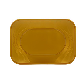 Bandeja de Plastico PP "X-Table" Oro 330x230mm (2 Uds)