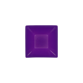 Bol de Plastico Cuadrado Lila 120x120x40mm (720 Uds)