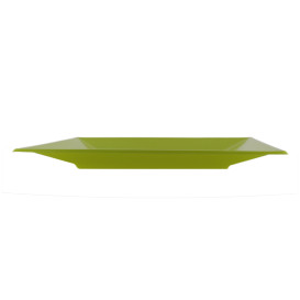 Plato de Plastico Llano Cuadrado Pistacho 170mm (300 Uds)