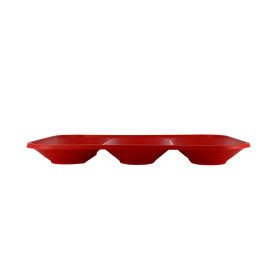 Bandeja de Plastico PP "X-Table" 3C Rojo 330x230mm (2 Uds)