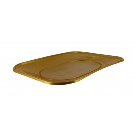 Bandeja de Plastico PP "X-Table" Oro 330x230mm (2 Uds)