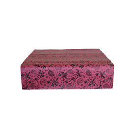 Mantel de Papel Cortado 1x1m Burdeos "Cachemir" 37g (400 Uds)