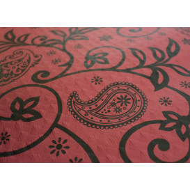 Mantel de Papel Cortado 1x1m Burdeos "Cachemir" 37g (400 Uds)