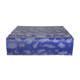 Mantel de Papel Cortado 1x1m Azul "Marisco" 37g (400 Uds)