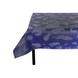 Mantel de Papel Cortado 1x1m Azul "Marisco" 37g (400 Uds)