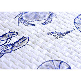 Mantel de Papel Cortado 1x1m "Marisco" 37g (400 Uds)