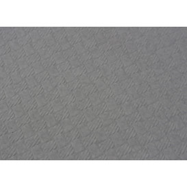 Mantel de Papel Cortado 1x1 Metro Gris 40g (400 Uds)