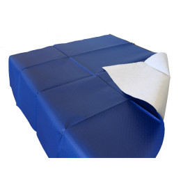 Mantel de Papel Cortado 1x1 Metro Azul 40g (400 Uds)