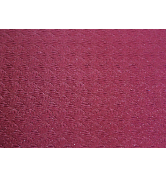 Mantel de Papel Cortado 1x1 metro Burdeos 40g (400 Uds)
