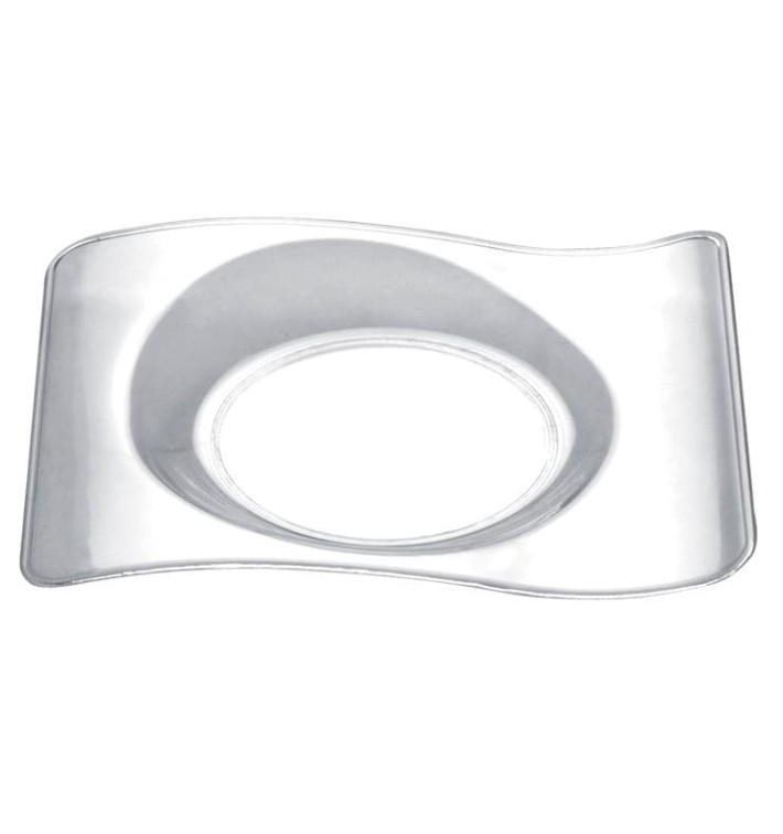 Plato Degustacion Forma Transparente 8x6,6 cm (500 Uds)